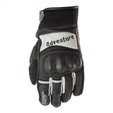 RST Adventure CE Approved Leather Gloves - Black/Silver
