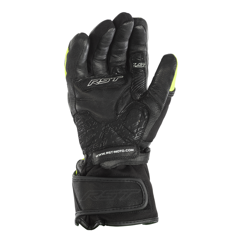 RST Rallye CE Waterproof Gloves - Black / Flo Yellow