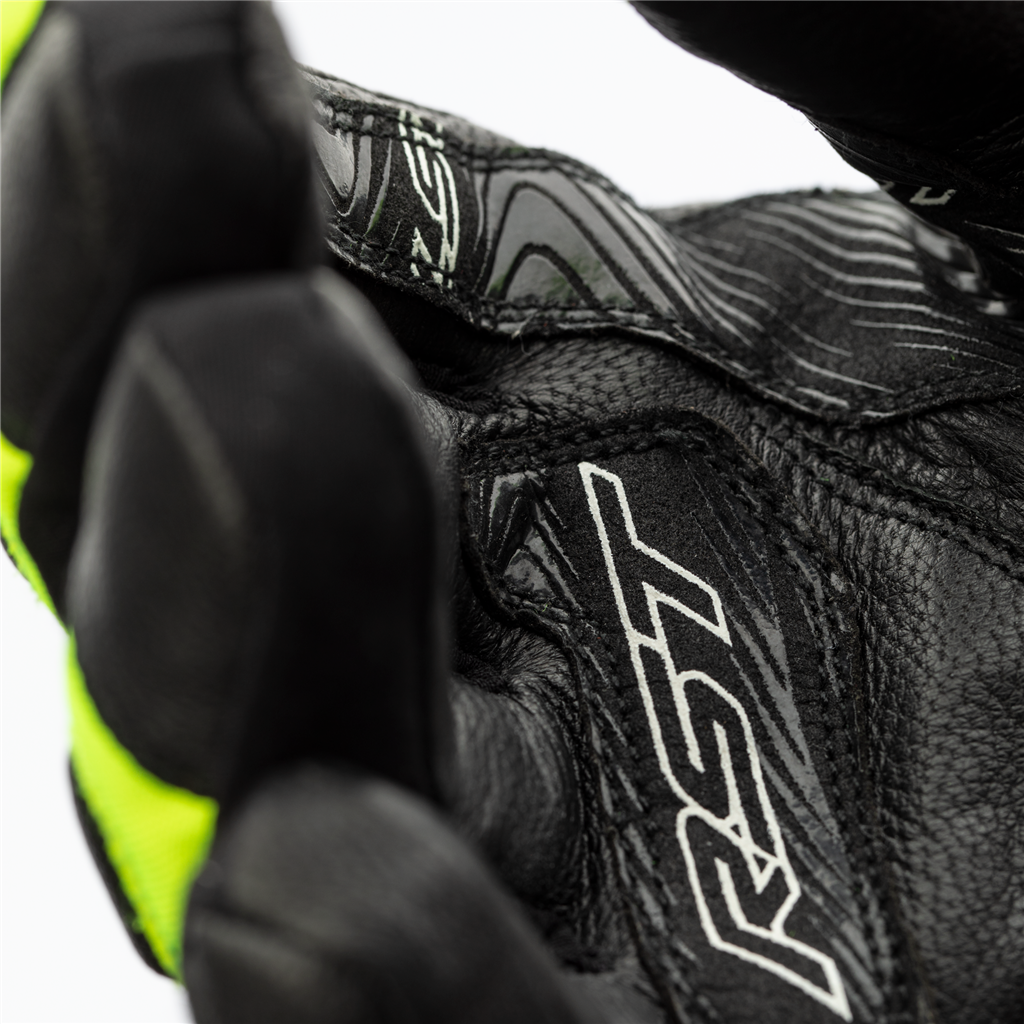 RST Rallye CE Waterproof Gloves - Black / Flo Yellow