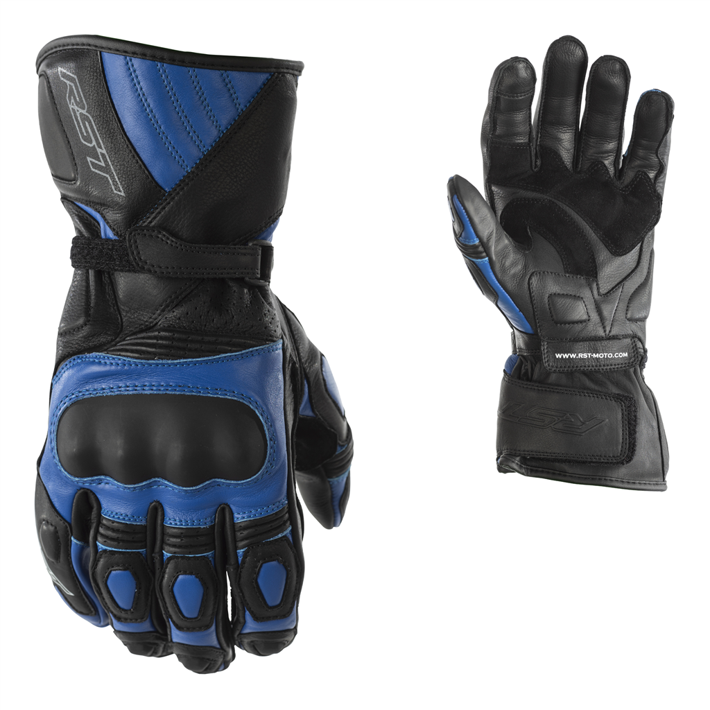 RST GT CE Leather Gloves - Black / Blue