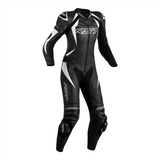 RST TracTech Evo 4 CE Ladies Leather Suit - Black / Black / White