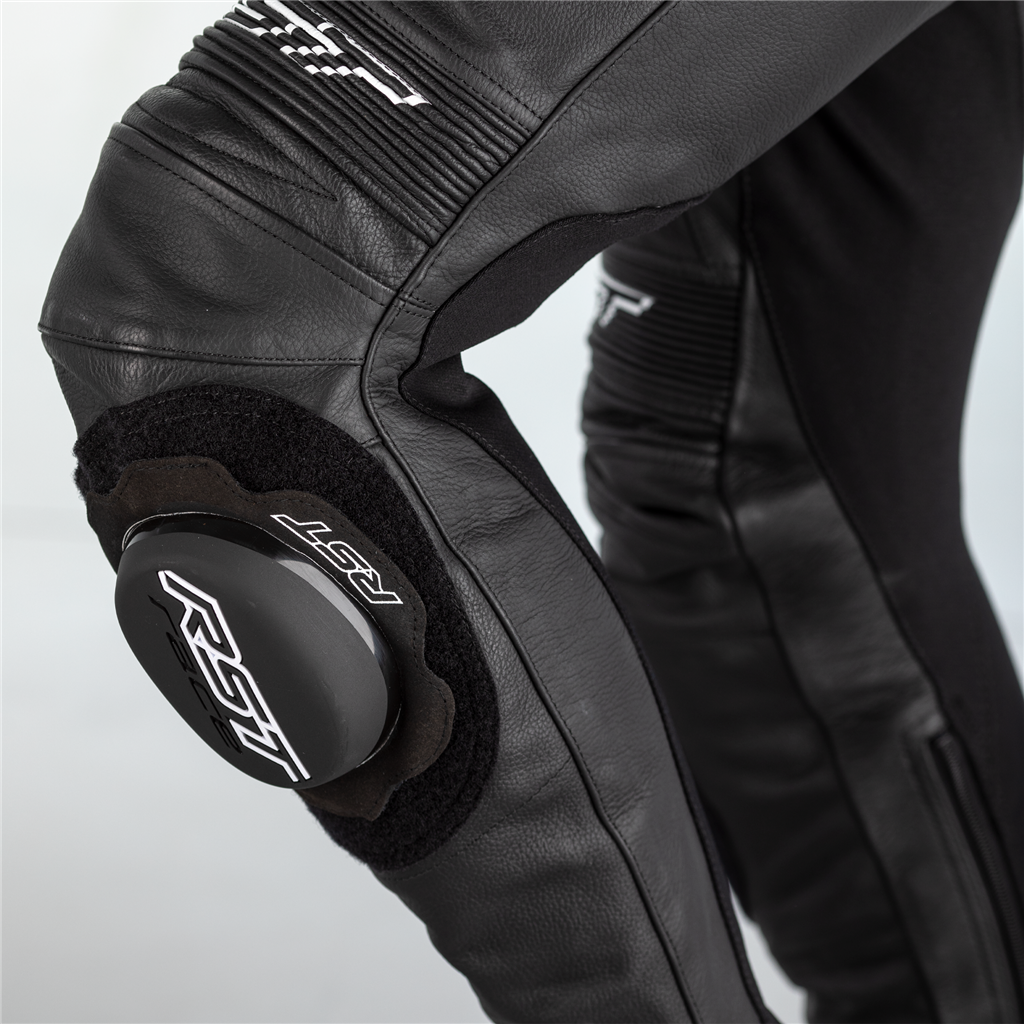 RST TracTech Evo 4 CE Ladies Leather Suit - Black / Black / White