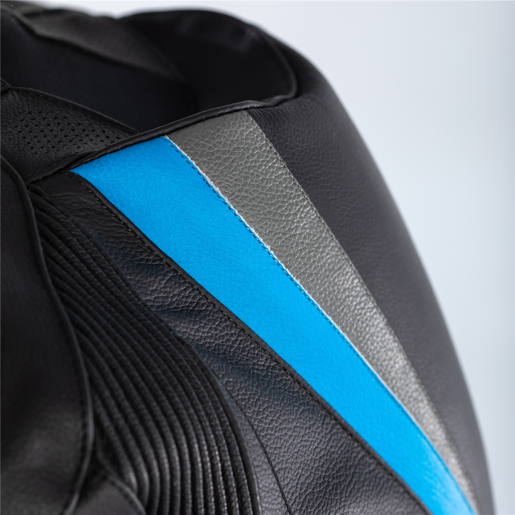 RST TracTech Evo 4 CE Ladies Leather Suit - Black / Grey / Sky Blue