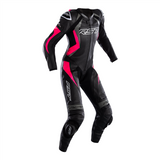 RST TracTech Evo 4 CE Ladies Leather Suit - Black / Grey / Pink