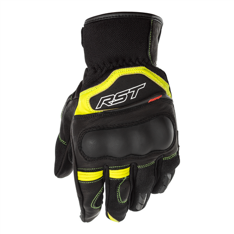 RST Urban Air II CE Short Leather Gloves - Black / Fluo