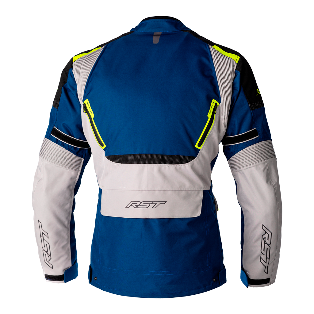 RST Endurance CE Mens Touring Waterproof Textile Jacket - Blue / Silver / Yellow