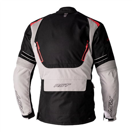 RST Endurance CE Mens Touring Waterproof Textile Jacket - Black / Silver / Red