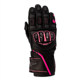 RST S1 CE Sport Ladies Leather Glove - Black / Neon Pink