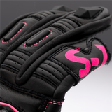 RST S1 CE Sport Ladies Leather Glove - Black / Neon Pink