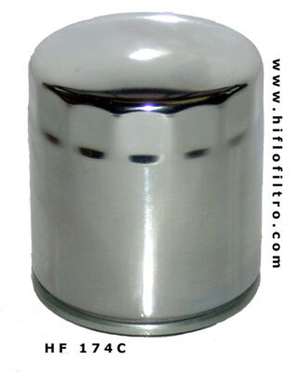 HIFLO HF174C CHROME OIL FILTER - Hiflo -  - MSG BIKE GEAR