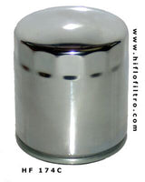 HIFLO HF174C CHROME OIL FILTER - Hiflo -  - MSG BIKE GEAR