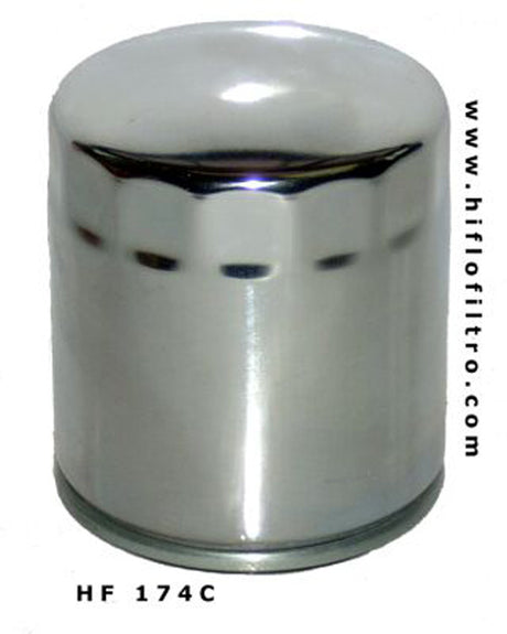 HIFLO HF174C CHROME OIL FILTER - Hiflo -  - MSG BIKE GEAR