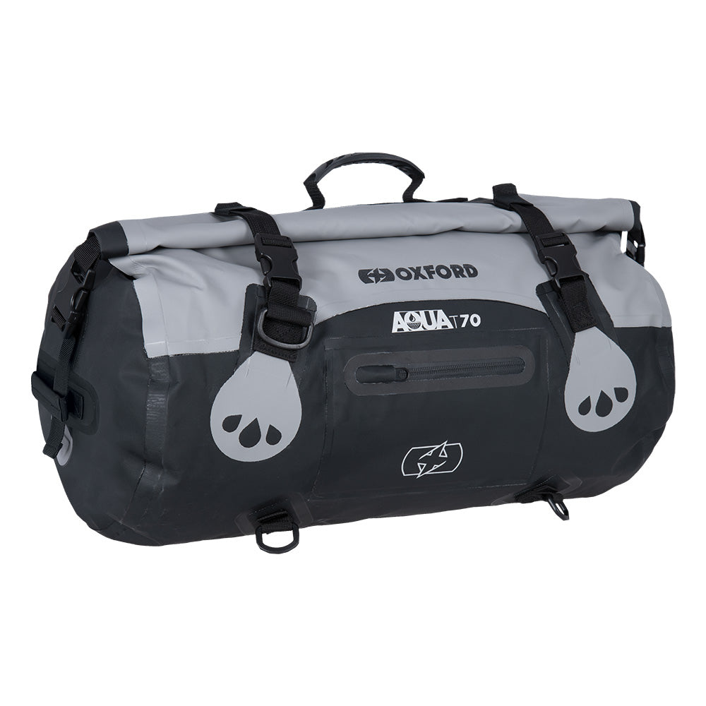 Oxford Aqua T-70 Roll Bag - Black / Grey