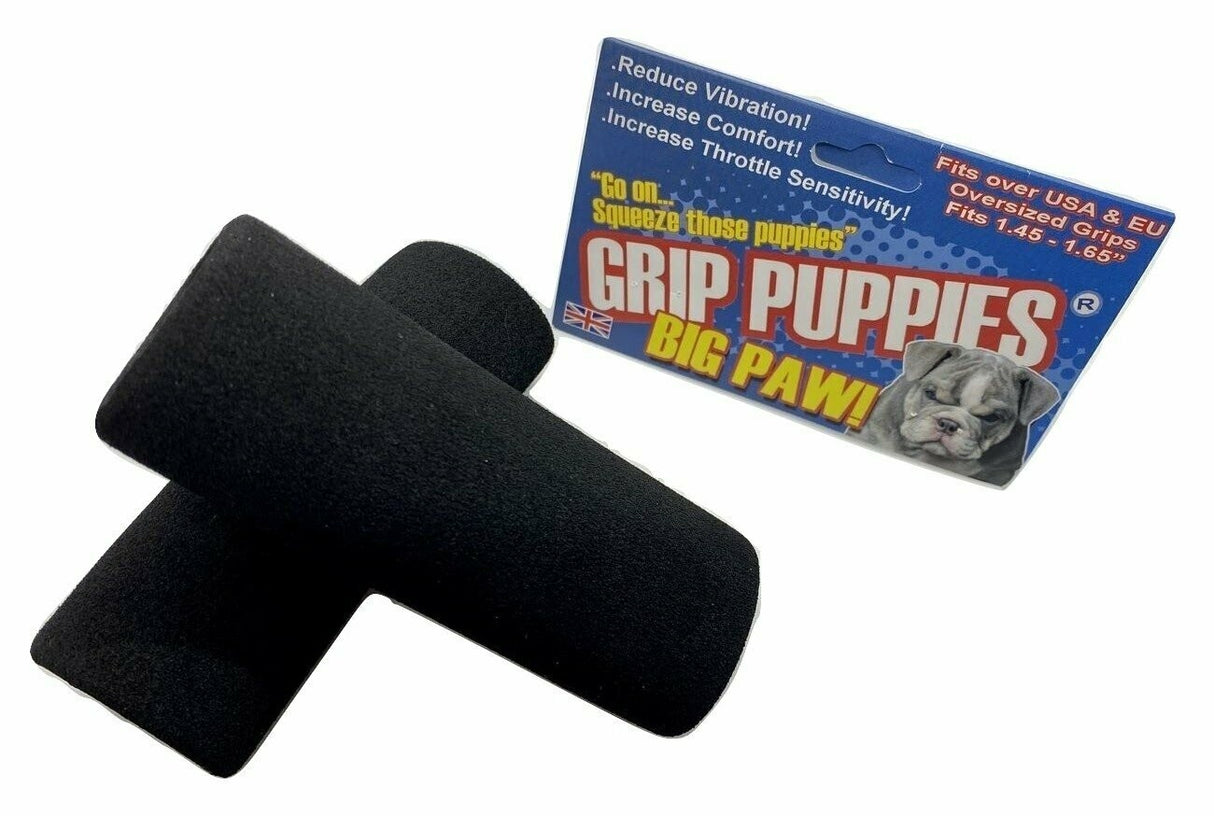 Grip Puppies Big Paw Universal Grip Cover (For 1 Inch Bars) Black Pair