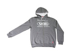 Shoei Motorcycle Helmets Logo Zip Up Hooded Jacket Hoodie - Grey - Shoei -  - MSG BIKE GEAR