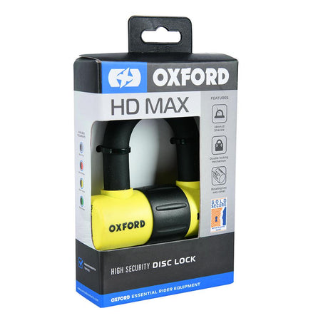 Oxford HD Max Steel Disc Lock - Yellow
