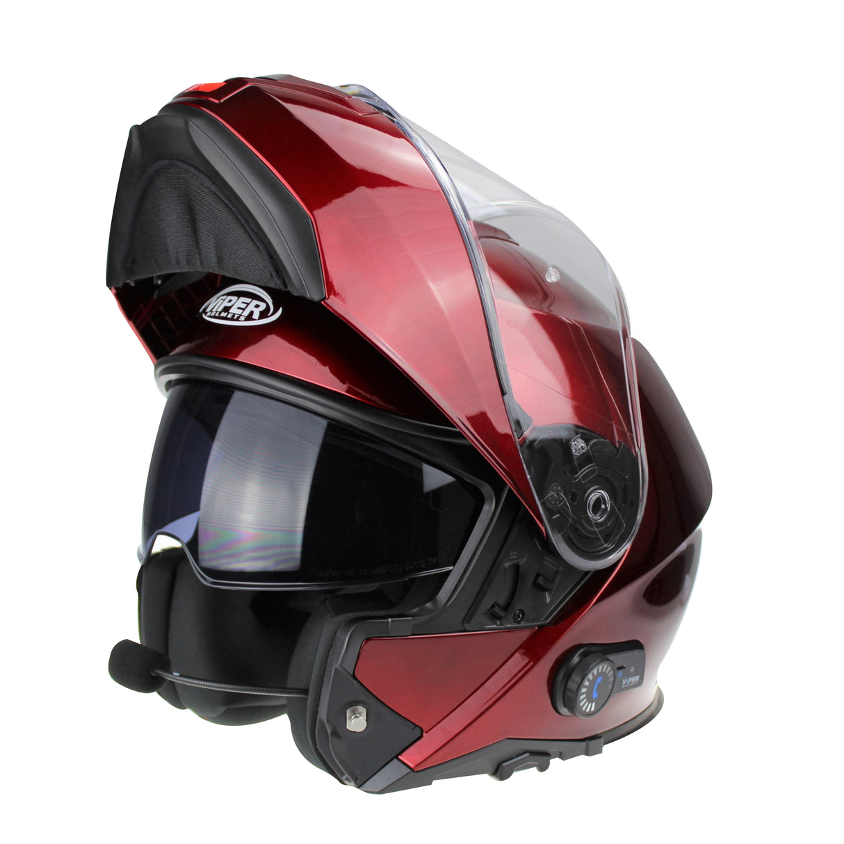 Viper RSV191 Flip Front Helmet Fitted with Blinc Bluetooth System