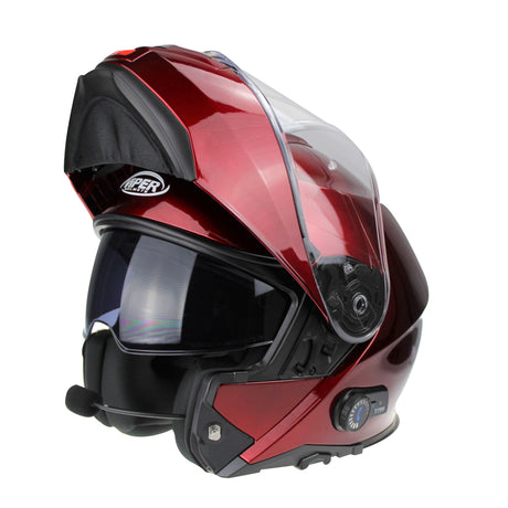 Viper RSV191 Flip Front Helmet Fitted with Blinc Bluetooth System