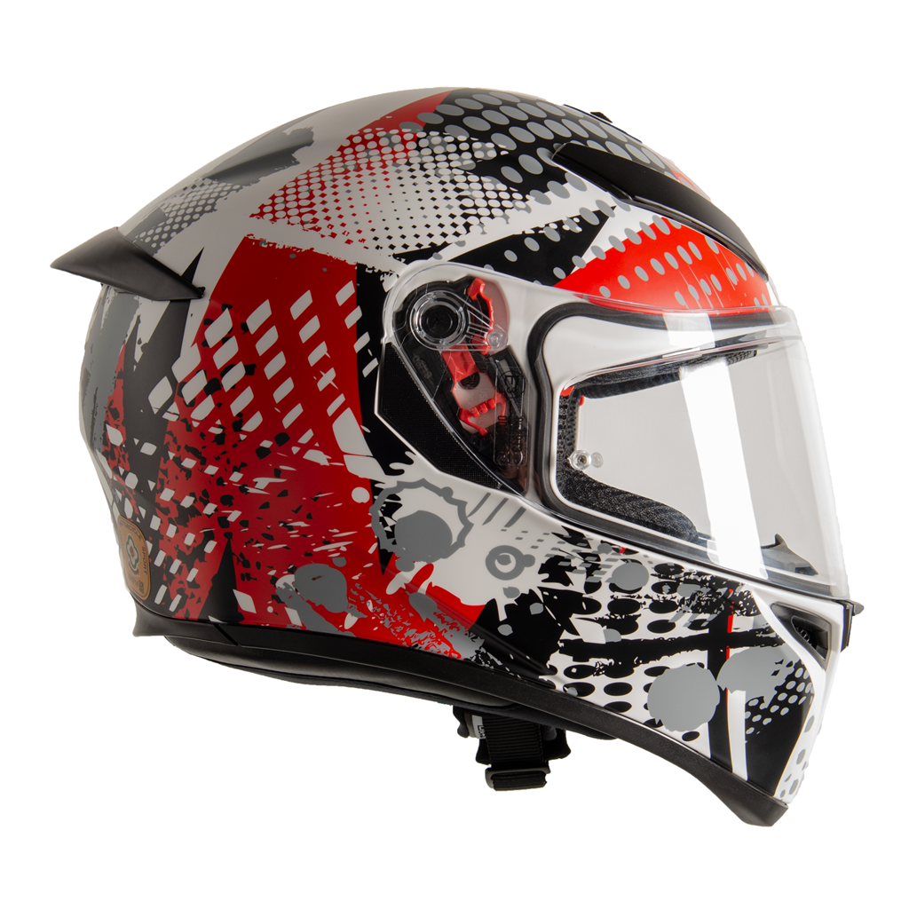 AGV K3 SV-S Pop Full Face Helmet - Black / Red / Grey