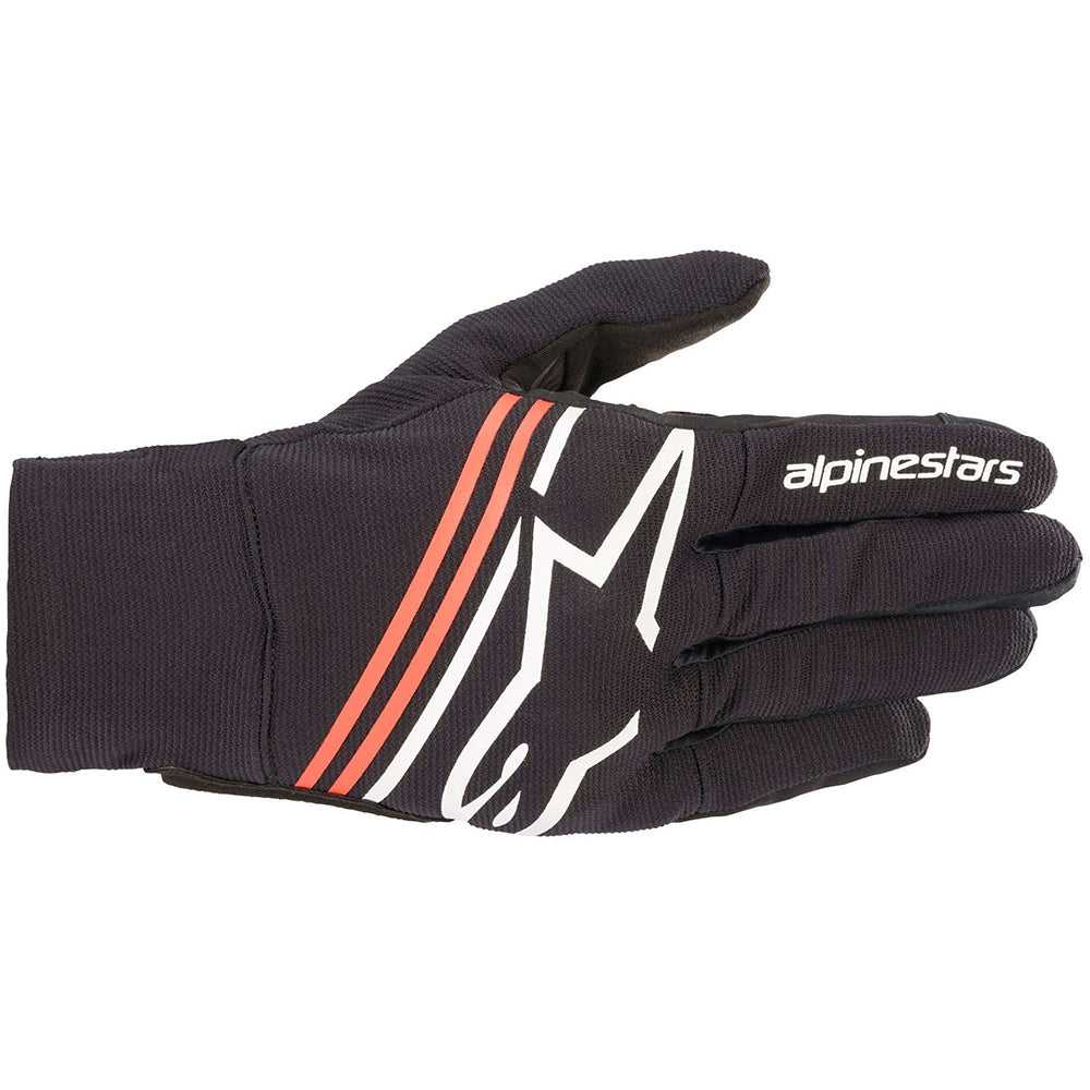 Alpinestars Reef Textile Gloves - Black / White / Red Fluo