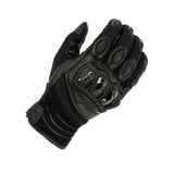 Richa Turbo Summer Mesh Leather/Textile Short Motorcycle Gloves - Black - Richa -  - MSG BIKE GEAR - 1