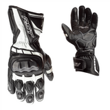 RST Axis CE Leather Sports Gloves - Black / White