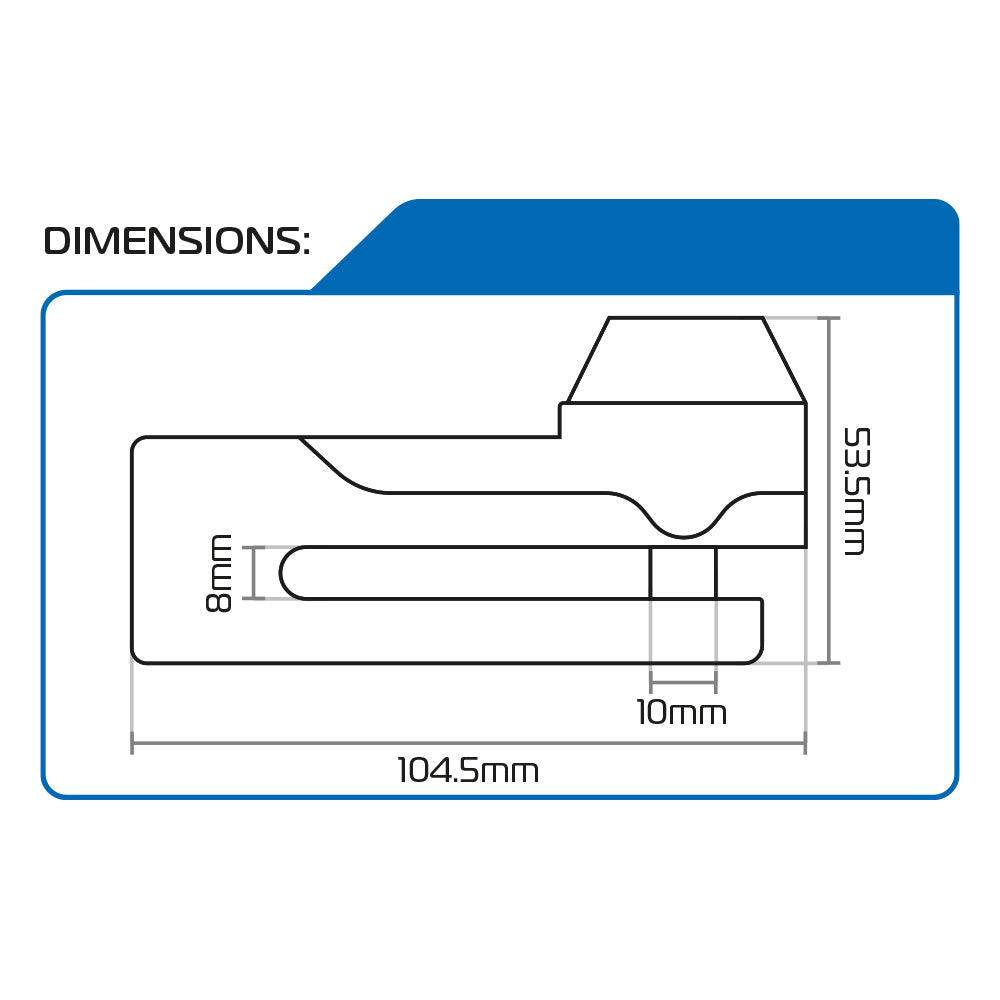 Oxford Titan 10mm Pin Disc Lock Black incl. Pouch