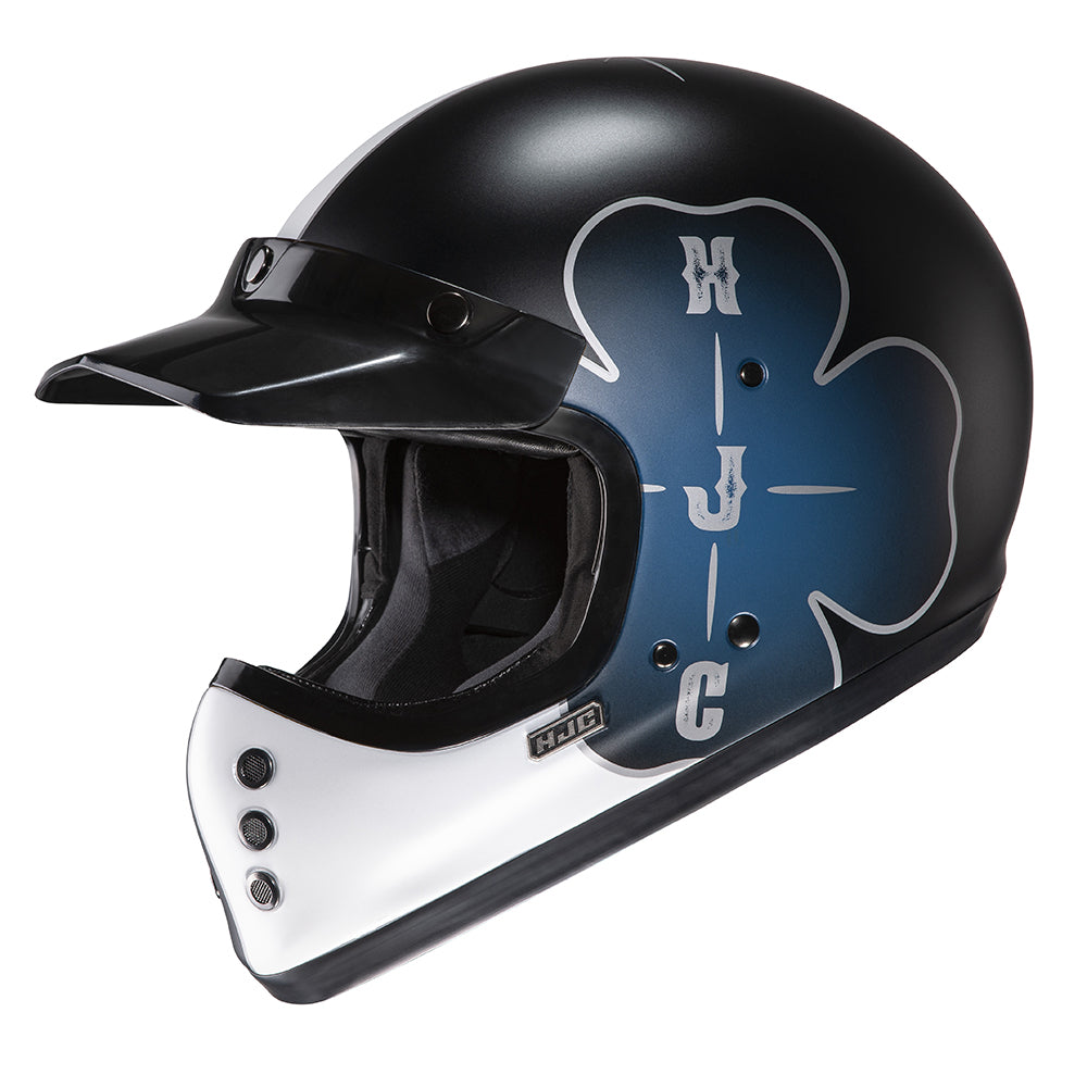 HJC V60 Ofera MC2SF Blue Fiberglass ECE 22.06 Off Road Full Face Helmet