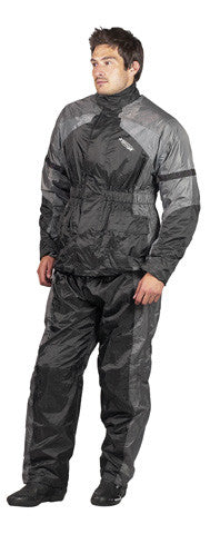 SPADA 410 2 PIECE MOTORCYCLE  WATERPROOF OVERSUIT BLACK/GREY - Spada -  - MSG BIKE GEAR
