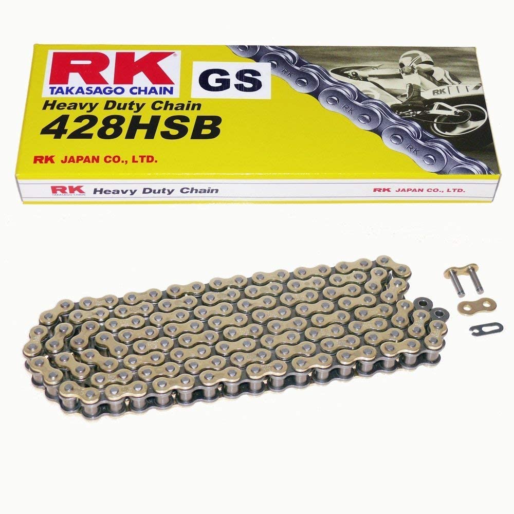 Chain Rkm 428hs RK 428HSB Motorcycle Chain Kit – MSG Bike Gear