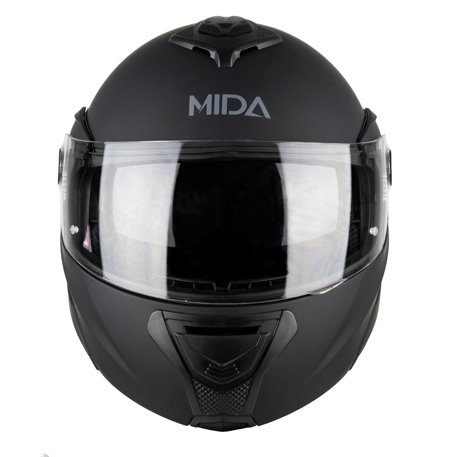 MIDA Delta Flip Front Helmet - Satin Black