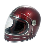 Viper F656 Vintage Full Face Helmet - Burgundy Chequered