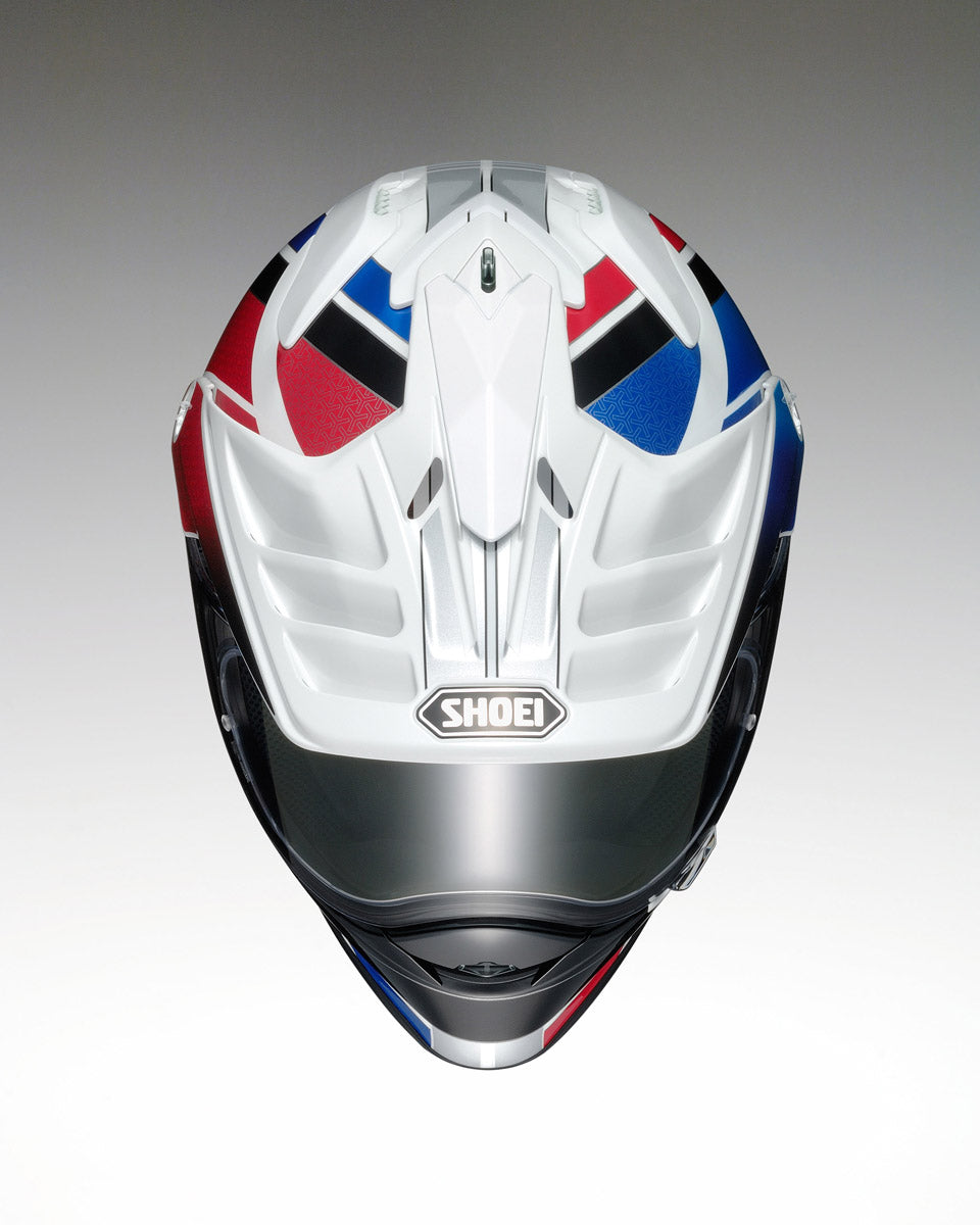 Shoei Hornet ADV Sovereign TC10 Adventure Helmet - White / Blue / Red