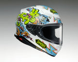 Shoei NXR 2 Mural TC10 Full Face Helmet - White / Blue / Yellow