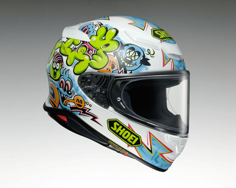 Shoei NXR 2 Mural TC10 Full Face Helmet - White / Blue / Yellow