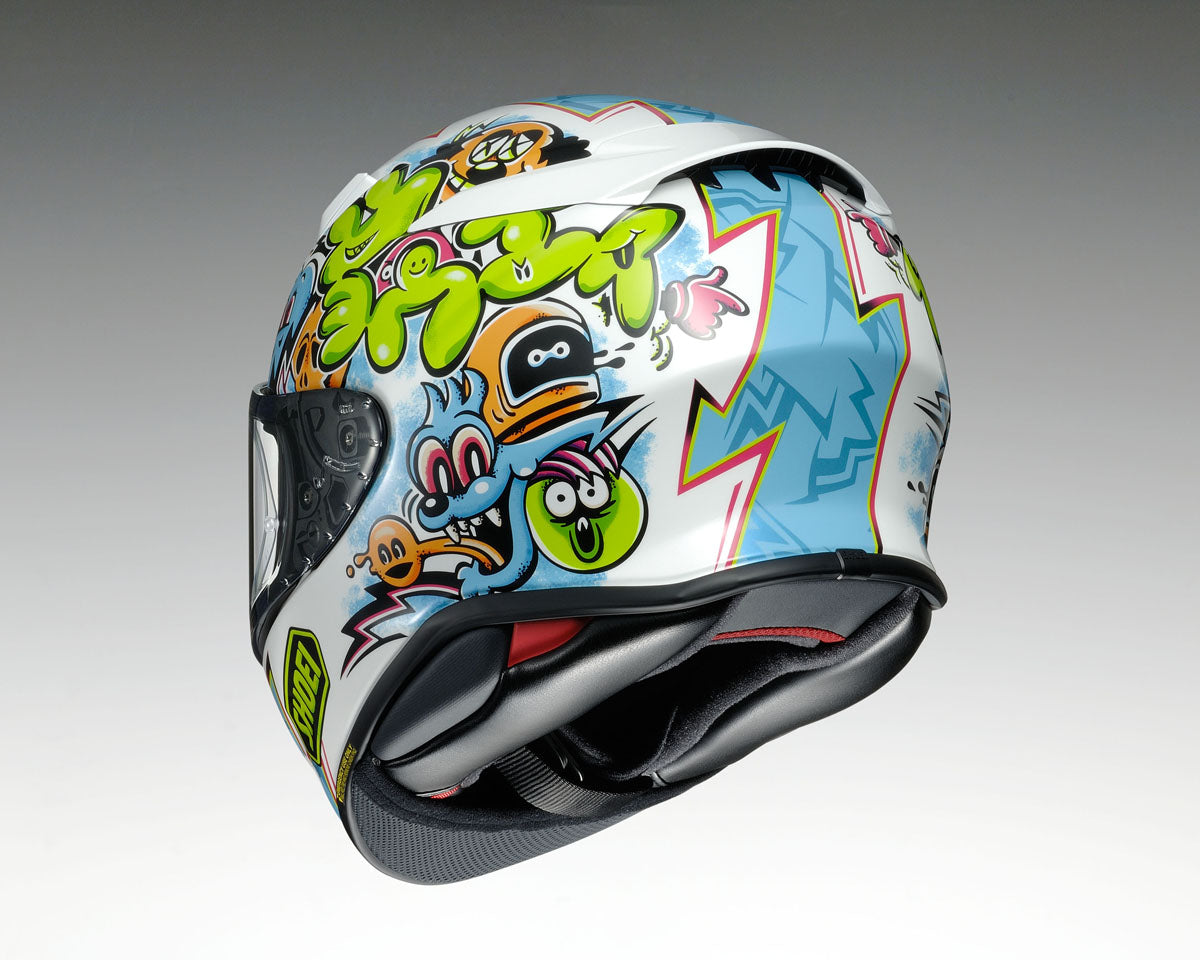 Shoei NXR 2 Mural TC10 Full Face Helmet - White / Blue / Yellow