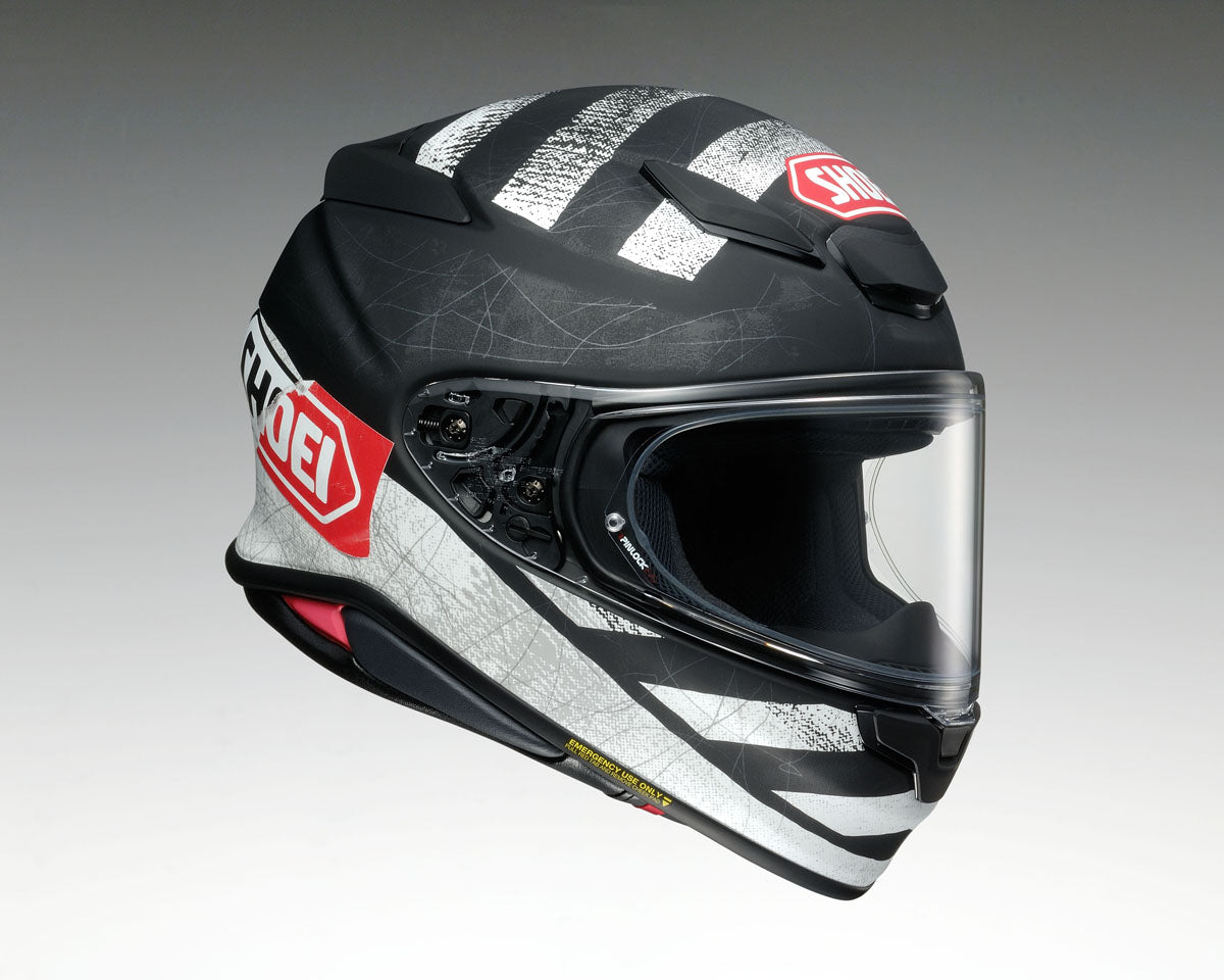 Shoei NXR 2 Scanner TC5 Full Face Helmet - Black / White / Red