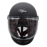 Viper F656 Vintage Full Face Helmet - Matt Black