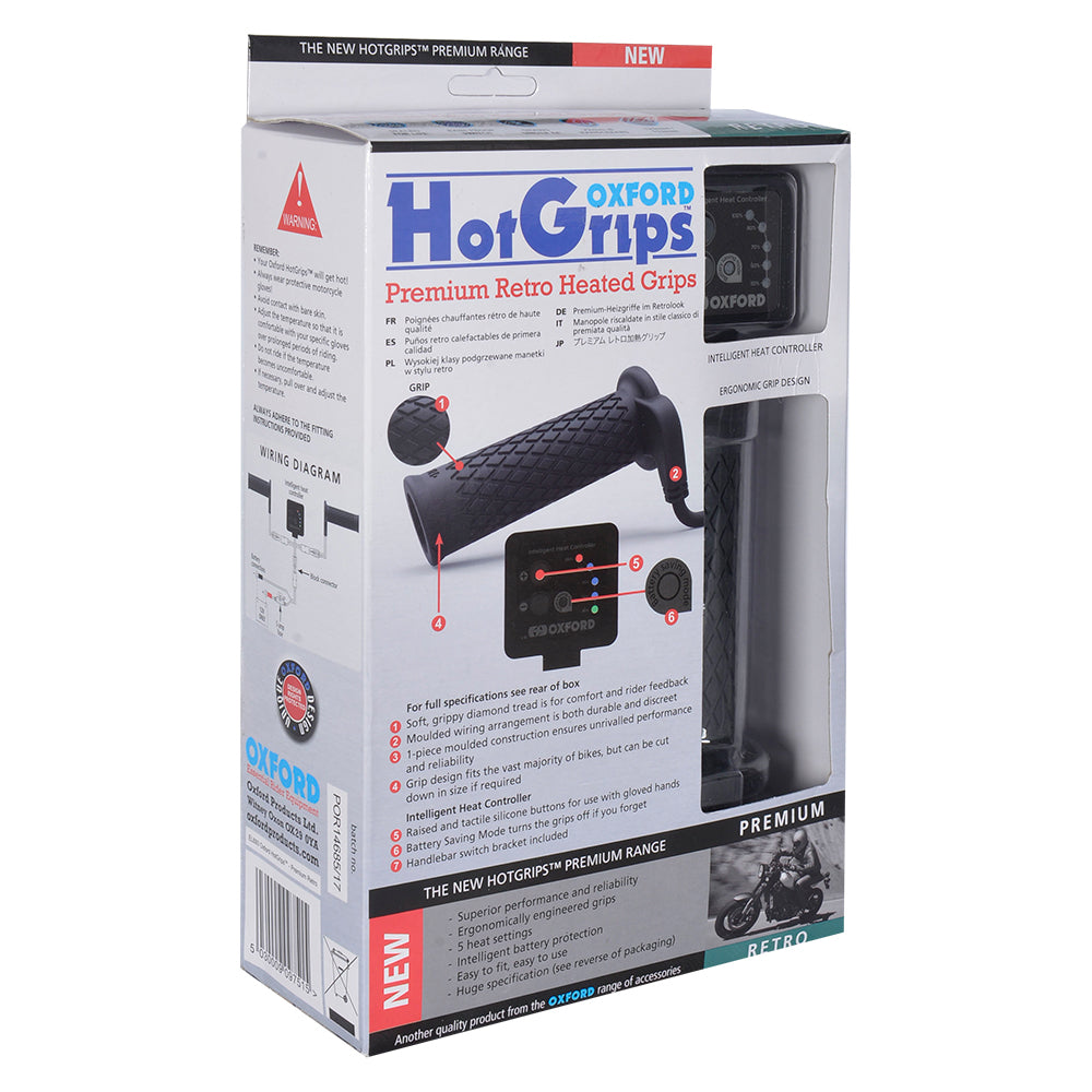 Oxford Hotgrips Heated Grips - Universal Premium Retro Edition