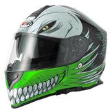 Vcan V127 Full Face Helmet - Hollow Green