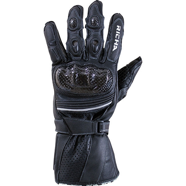 Richa Ravine Sports Race Carbon Fibre Motorcycle Gloves Black - Richa -  - MSG BIKE GEAR - 1