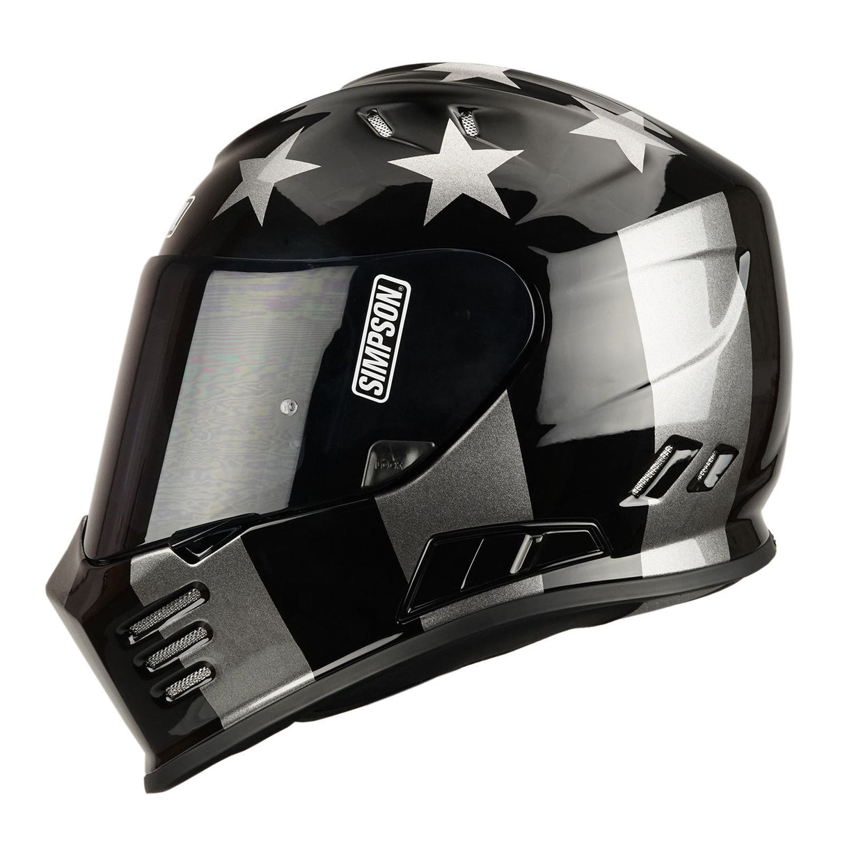 Simpson Venom Subdued Full Face Helmet - Black / Silver
