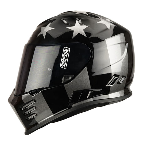 Simpson Venom Subdued Full Face Helmet - Black / Silver