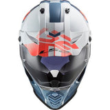 LS2 MX436 Pioneer EVO Adventure Helmet - Evolve White, Cobalt