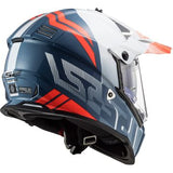 LS2 MX436 Pioneer EVO Adventure Helmet - Evolve White, Cobalt