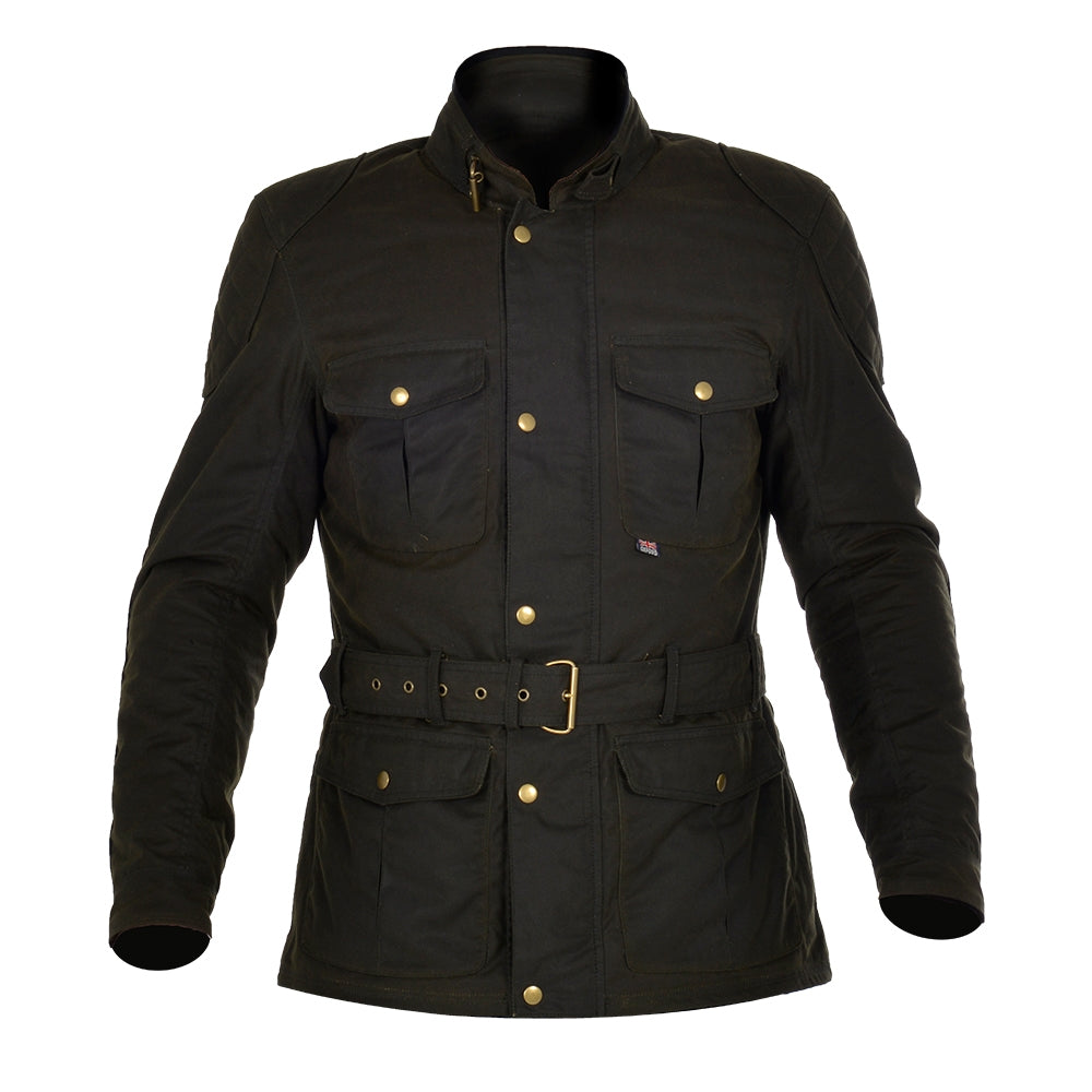 Oxford Bradwell Men's Waxed Waterproof Motorcycle Jacket - Rifle Green - Oxford -  - MSG BIKE GEAR - 1