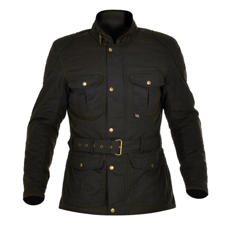 Oxford Bradwell Men's Waxed Waterproof Motorcycle Jacket - Rifle Green - Oxford -  - MSG BIKE GEAR - 1