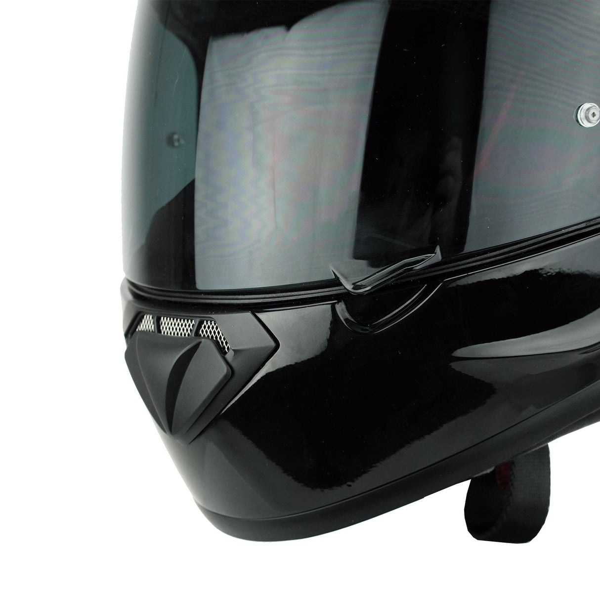 G-Mac Roar Evo Blackout Full Face Fibreglass Motorcycle Helmet + FREE Dark Visor