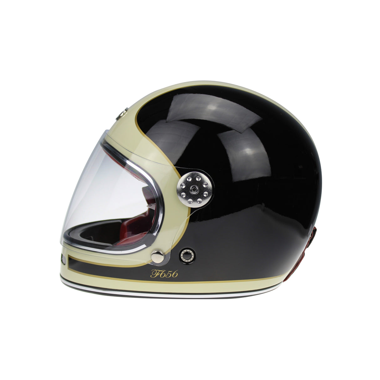Viper F656 Vintage Full Face Helmet - Black / White