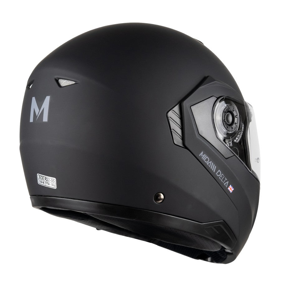 MIDA Delta Flip Front Helmet - Satin Black